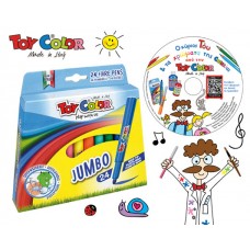 TOY COLOR ΜΑΡΚΑΔΟΡΟΙ 24 JUMBO ΧΑΡΤΙΝΟ ΚΟΥΤΙ ΜΕ CD ΔΩΡΟ
